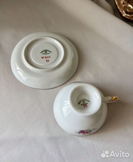 Кофейная пара мокко фарфор винтаж Германия
