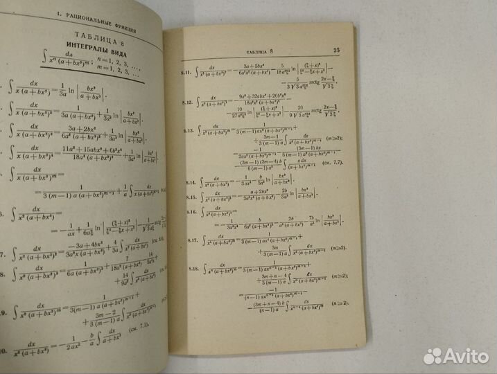 М. Л. Смолянский. Таблицы неопределенных интеграло