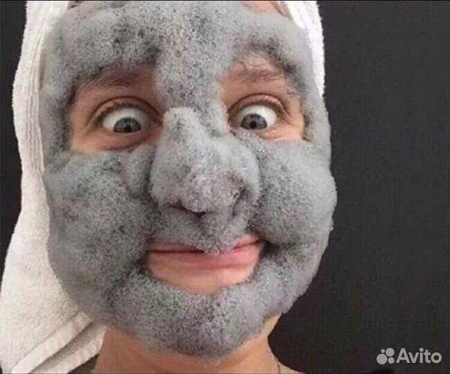 Глиняно-пузырьковая маска для лица