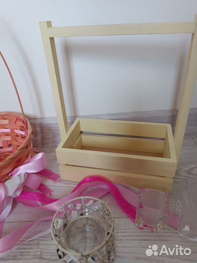 Декор для дома корзинки, подсвечник