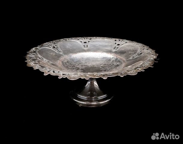 Посеребренное блюдо на ножке, Wm.A. Rogers, винтаж
