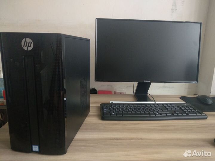 Пк + монитор i3-7100/8gb ddr4/ssd m2
