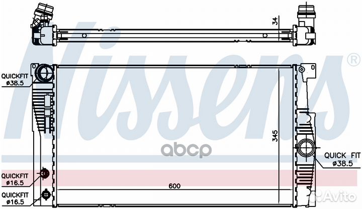 Радиатор BMW 5 (f10), 5 (f11) 2.0 10.10- 171186