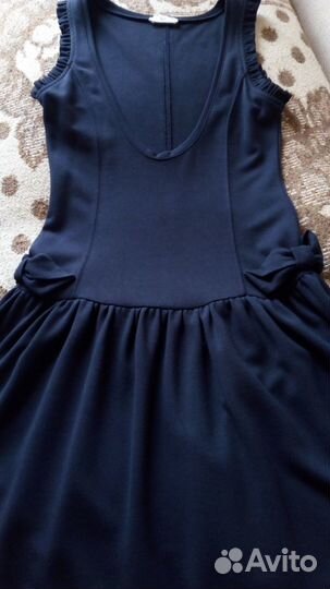 Школьный сарафан синий 146