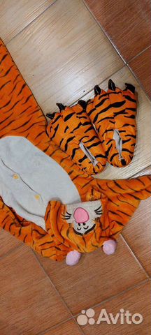 Пижама кигуруми/маскарадный костюм тигра