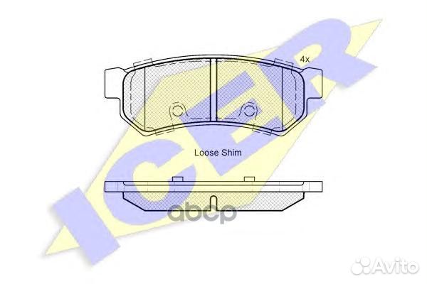 Колодки торм.дисковые 182058 Icer