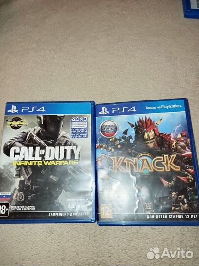 Диски Call of duty и Knack для ps4