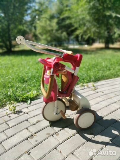 Детский велосипед с ручкой складной