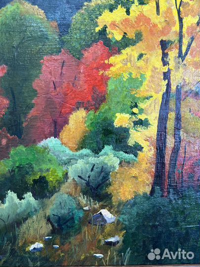 Картина маслом осенний пейзаж