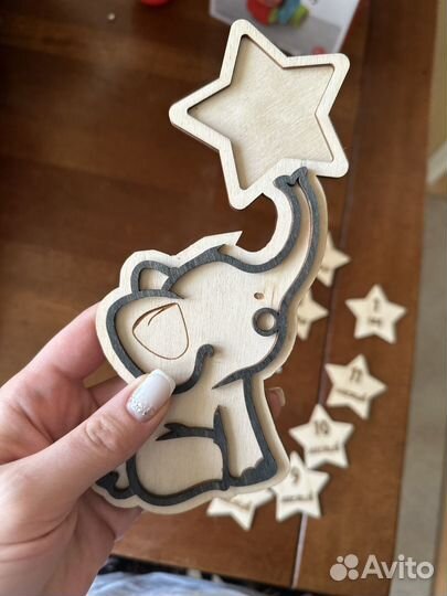 Топпер деревянный для фотосессии малышу