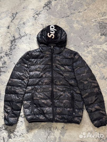 Микропуховик lacoste x supreme