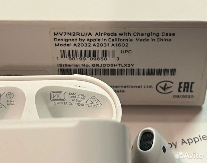 Наушники Airpods 2 оригинал/250+отзывов