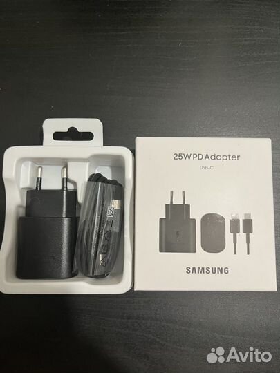 Быстрая зарядка Samsung 25 w + провод USB type S
