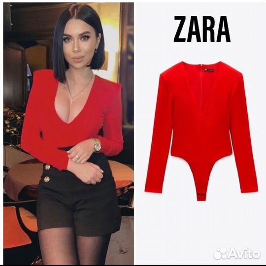 Топ/Боди zara с длинным рукавом