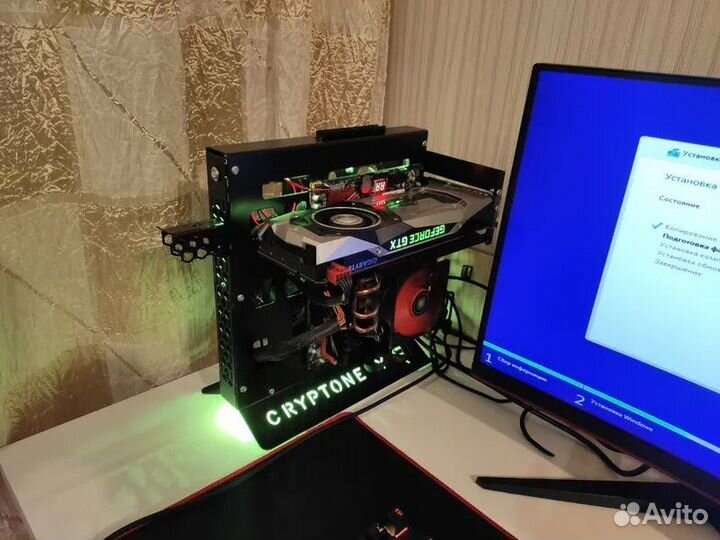 Корпус открытый Cryptone-Y ATX черный