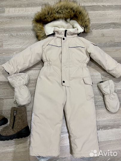 Комбинезон Зимний 104, валенки 27