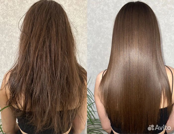 Кератиновое выпрямление волос,ботокс,нанопластика