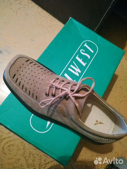 Ботинки мужские летние кожаные