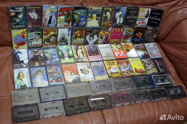 Аудиокассеты. 59 штук. Россия. 90-е