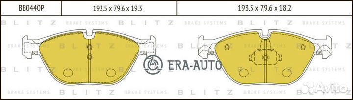 Blitz BB0440P Колодки тормозные BMW 5 (F07/F10) / 6 (F06/F12) / 7 (F01/F02) 09- перед