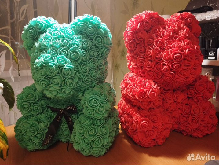 Мишка из роз 36 см