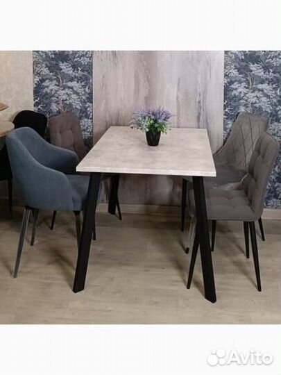 Стол раздвижной светлый бетон