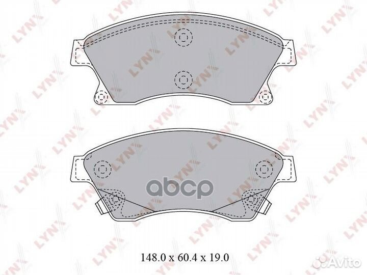 Колодки тормозные дисковые bd1810 lynxauto