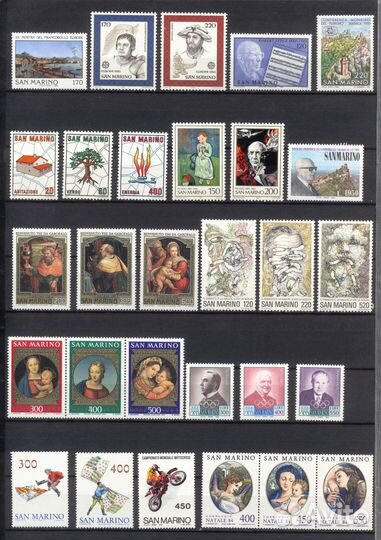 1975-1987 Чистые** марки Европы: Сан-Марино