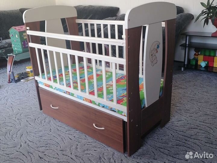 Детская кровать манеж с матрасом