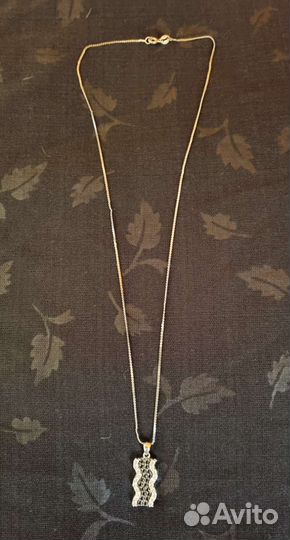 Кулон с цепочкой серебро