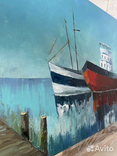 Картина мамлом 30*40 Причал
