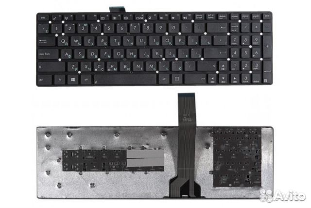 Клавиатура для Asus K55 X501 черная без рамки