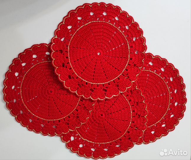 Салфетки сервировочные вязаные