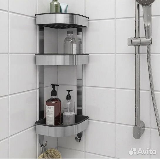 Полка, крючки в ванную IKEA Brogrund