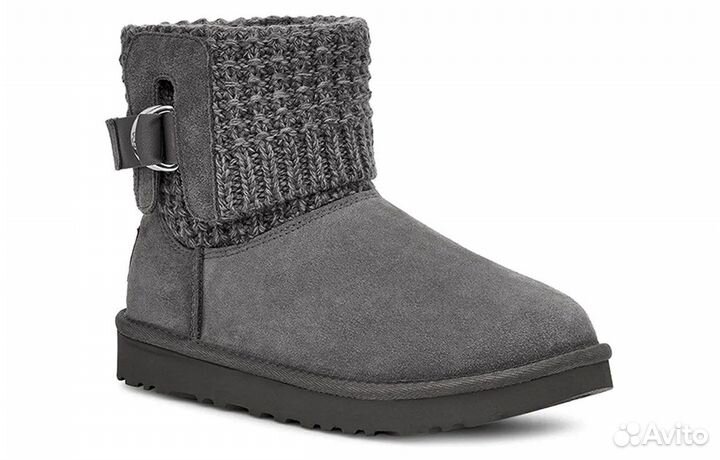Кроссовки (Women) UGG Classic Solene Mini Cozy Stay Warm Outdoor Casual Gray 1113463-chrc