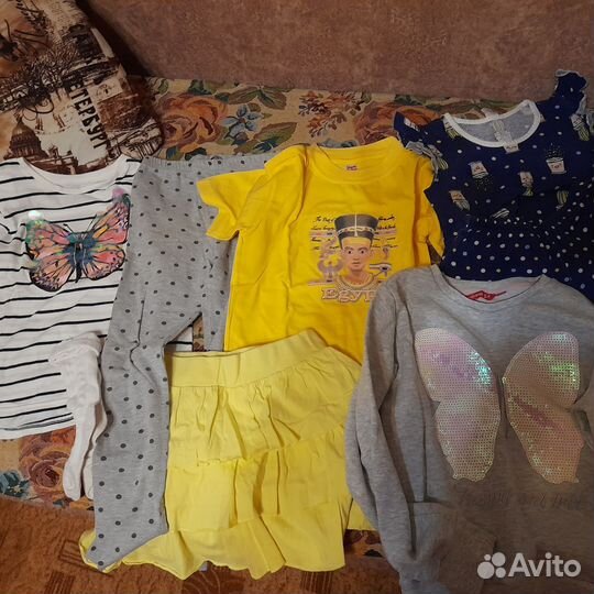 Вещи на девочку пакетом 128-140