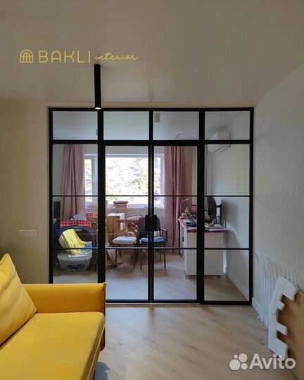 Перегородка лофт стальной профиль