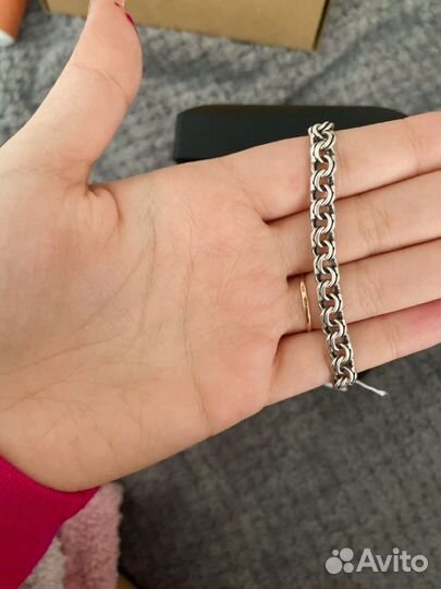 Серебряный браслет мужской 925 проба