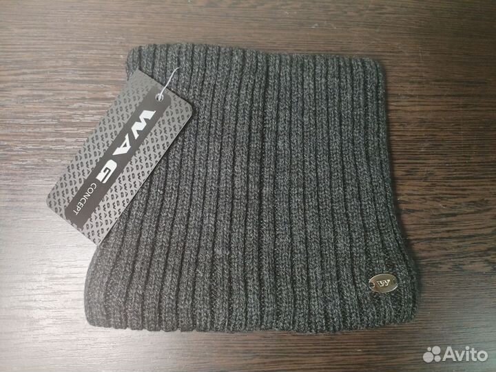 Шарф-снуд из шерсти двойной