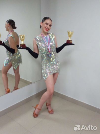 Платье для бальных танцев латина ю2, молодёжи