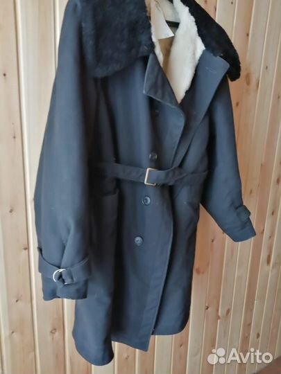 Полушубок из овчины и мутона мужской