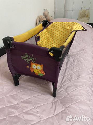Кровать люлька для куклы, и стульчик