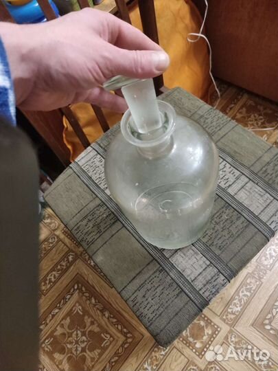 Бутыль стеклянная 3 литра с крышкой