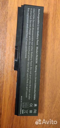 Аккумулятор для ноутбука toshiba
