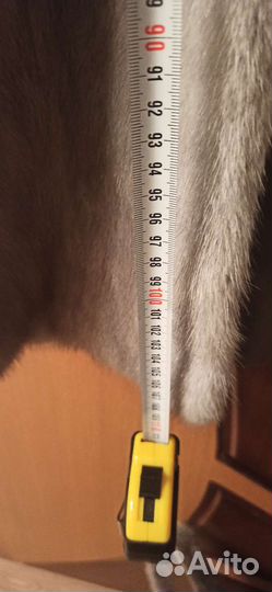 Продаётся голубая цельная норковая шуба, размер 46