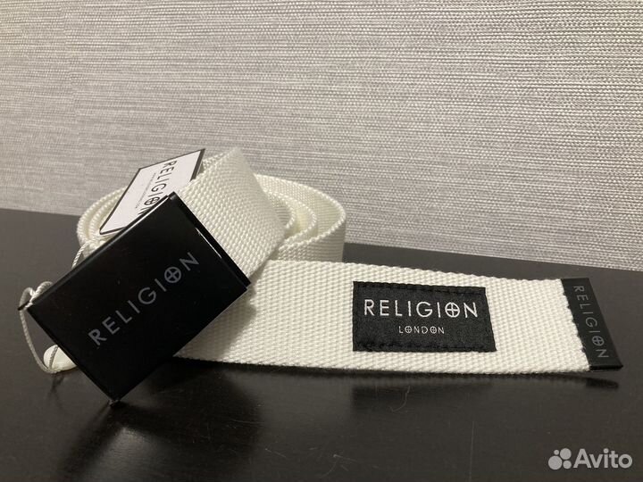 Белый тканый ремень Religion оригинал