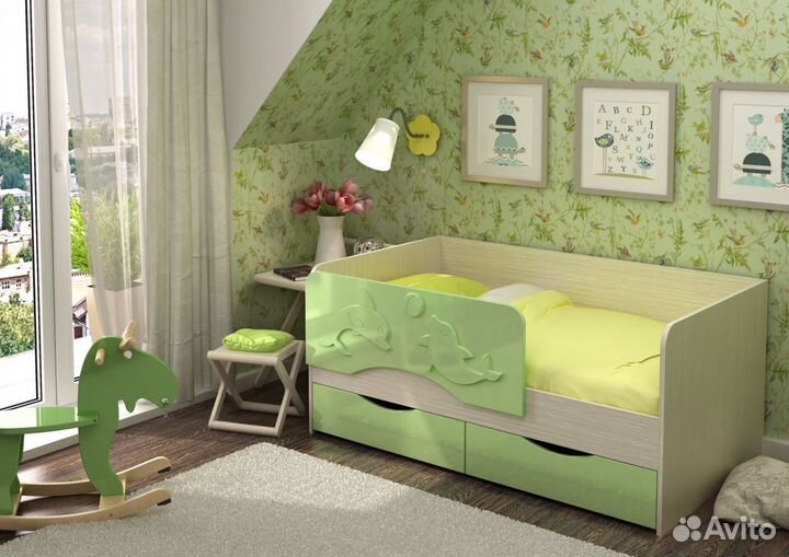 Кровать с бортиком 80х140 Алиса (кр 811)