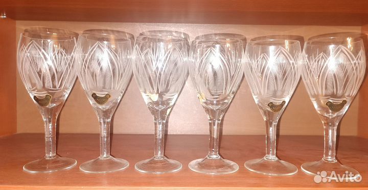 Хрустальные фужеры бокалы разные