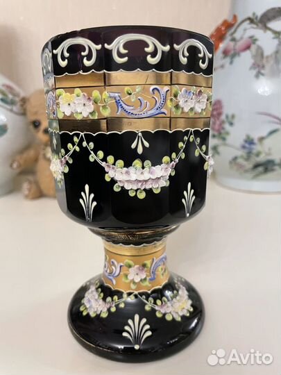 Два шикарных редких антикварных бокала кубок