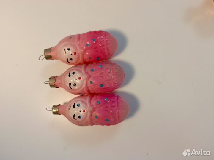 Ёлочные игрушки СССР стеклянные